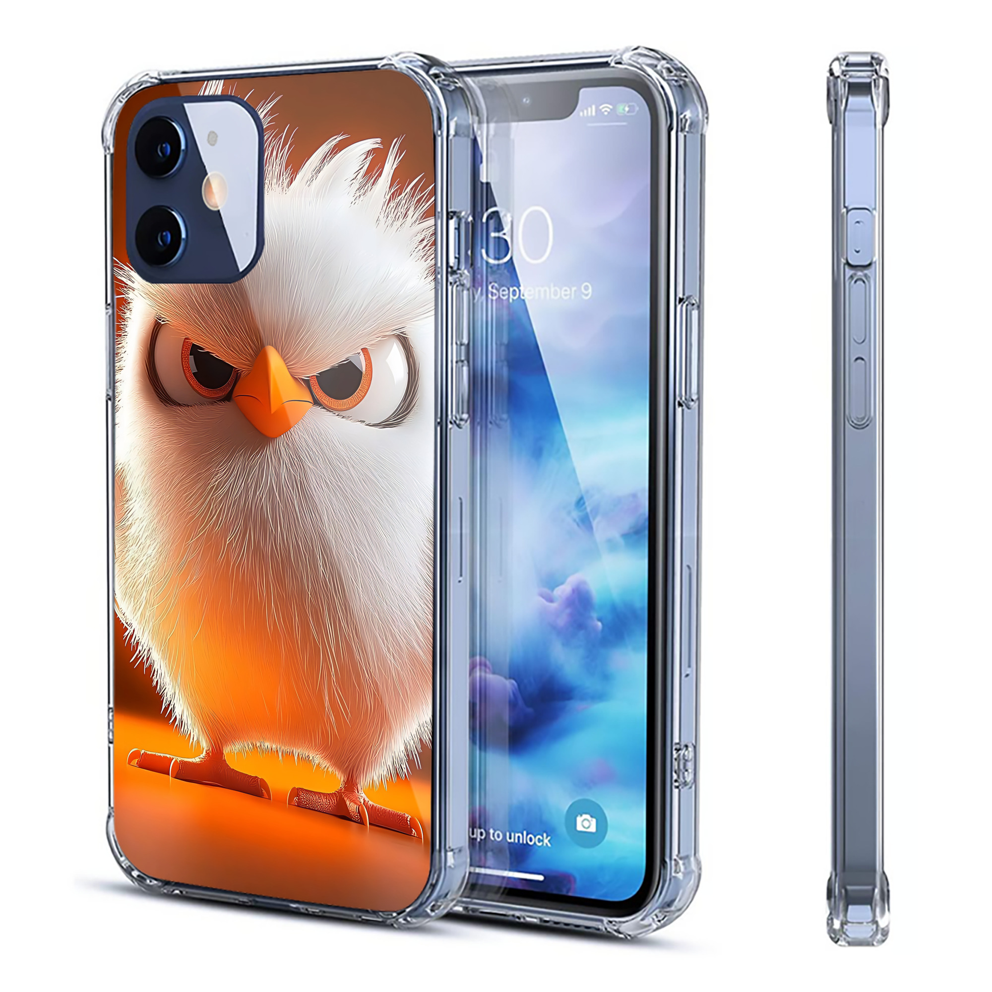 （画像用） Angry Birds アングリーバード 【iPhone 12シリーズ対応】透明スマホケース（クリアソフトケース）